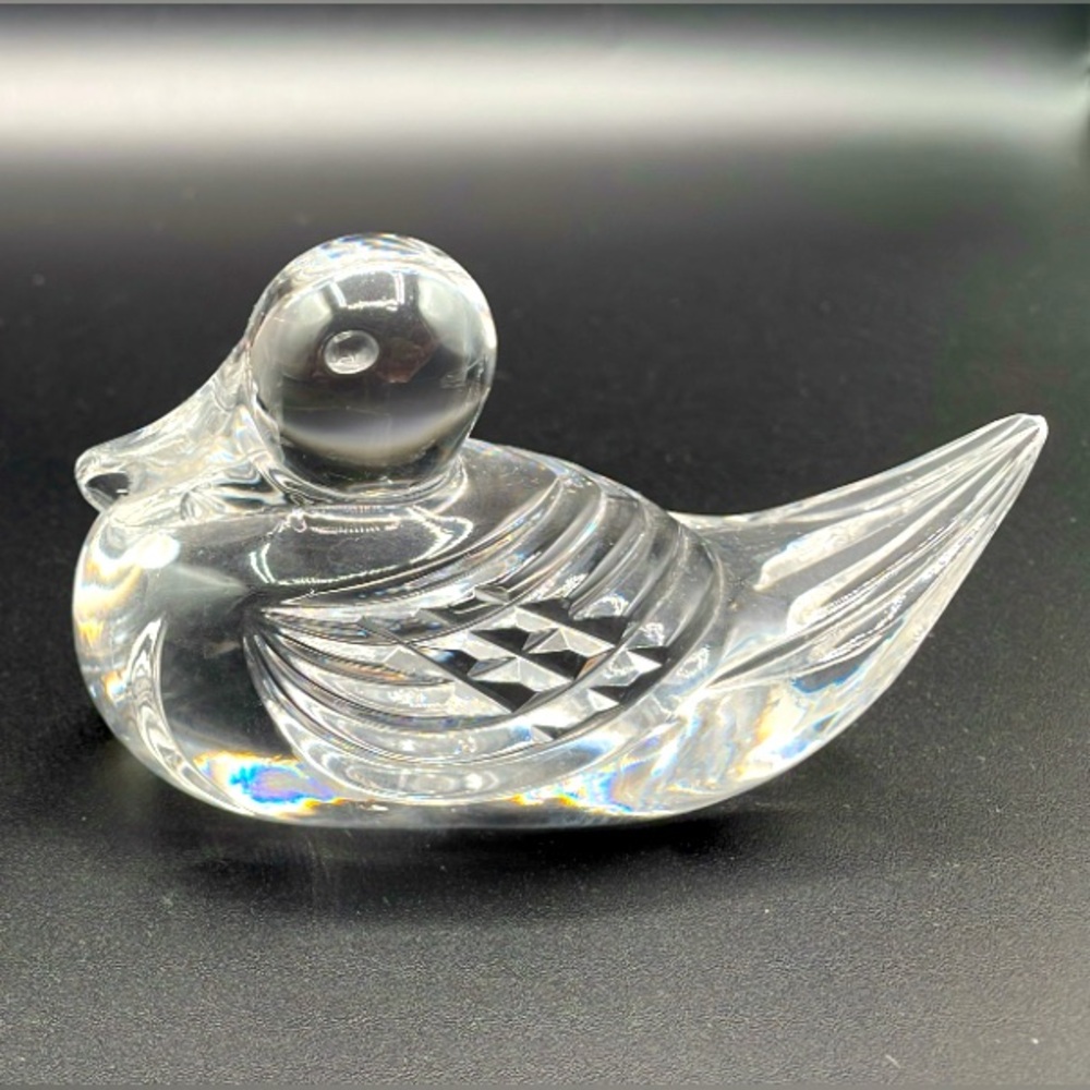 Waterford Crystal Duck Paperweight | Hand-Cut Irish Lead Crystal, No Box